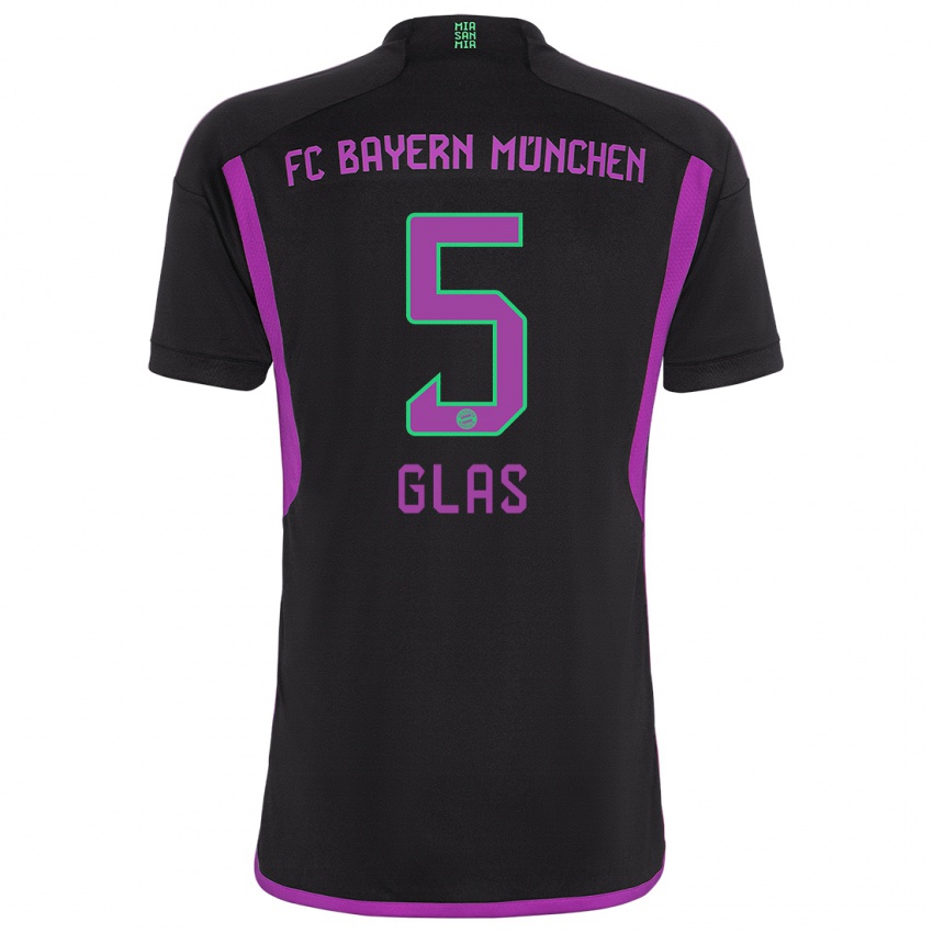 Kinder Hanna Glas #5 Schwarz Auswärtstrikot Trikot 2023/24 T-Shirt Belgien