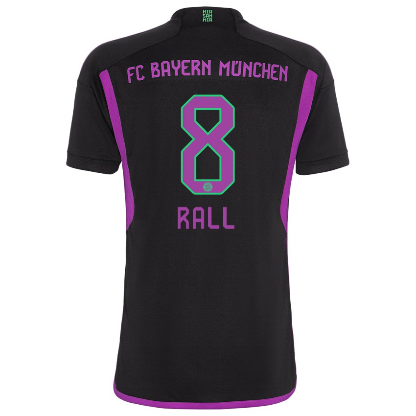 Kinder Maximiliane Rall #8 Schwarz Auswärtstrikot Trikot 2023/24 T-Shirt Belgien