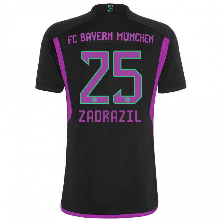 Kinder Sarah Zadrazil #25 Schwarz Auswärtstrikot Trikot 2023/24 T-Shirt Belgien