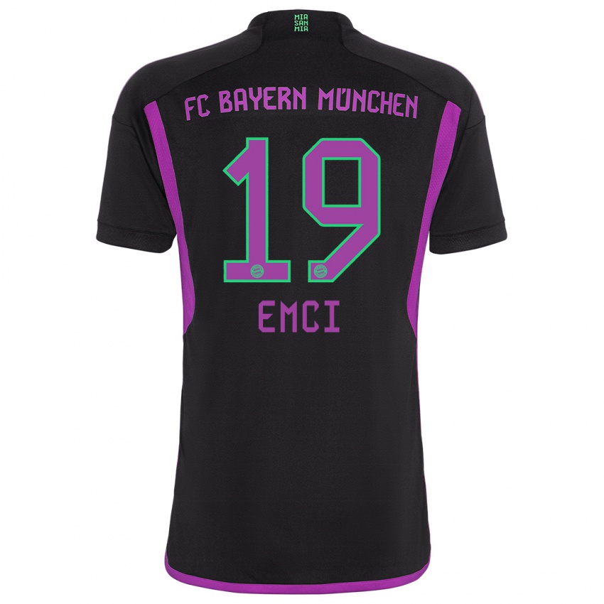 Kinder Ben Emci #19 Schwarz Auswärtstrikot Trikot 2023/24 T-Shirt Belgien
