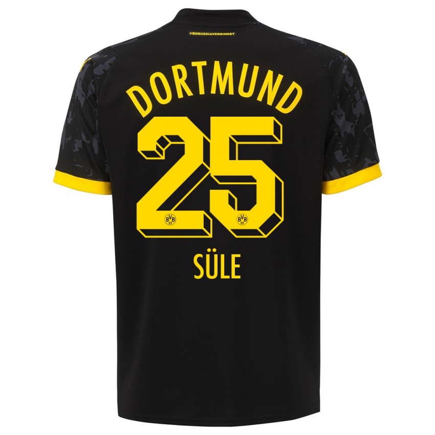 Kinder Niklas Süle #25 Schwarz Auswärtstrikot Trikot 2023/24 T-Shirt Belgien
