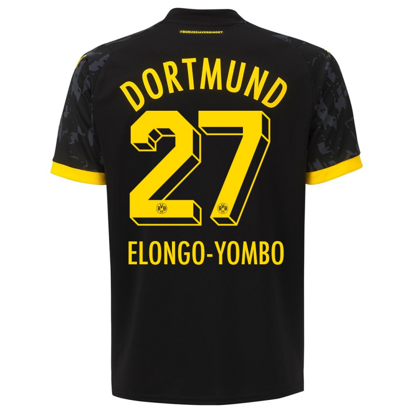 Kinder Rodney Elongo-Yombo #27 Schwarz Auswärtstrikot Trikot 2023/24 T-Shirt Belgien