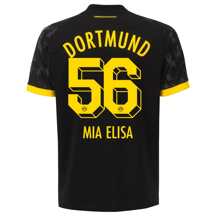 Kinder Bomnuter Mia Elisa #56 Schwarz Auswärtstrikot Trikot 2023/24 T-Shirt Belgien