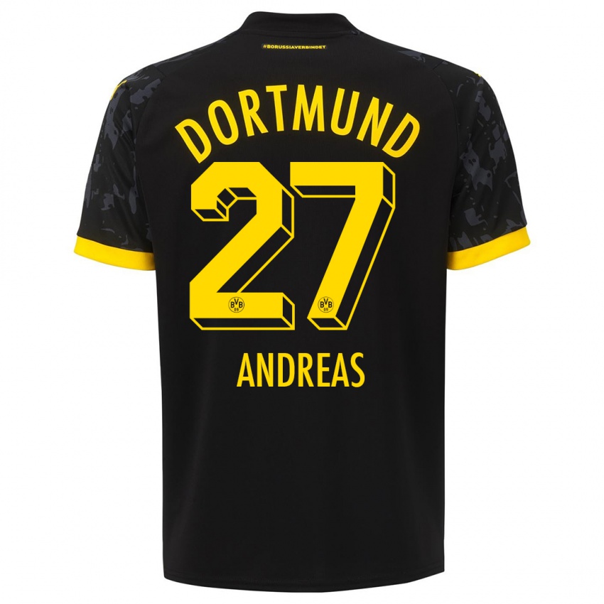 Kinder Kuno Andreas #27 Schwarz Auswärtstrikot Trikot 2023/24 T-Shirt Belgien