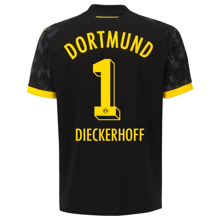 Kinderen Max Dieckerhoff #1 Zwart Uitshirt Uittenue 2023/24 T-Shirt België