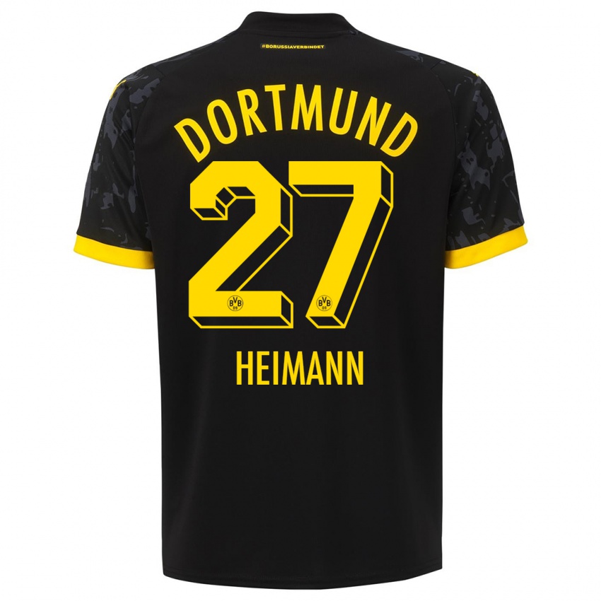 Kinder Wesley Heimann #27 Schwarz Auswärtstrikot Trikot 2023/24 T-Shirt Belgien