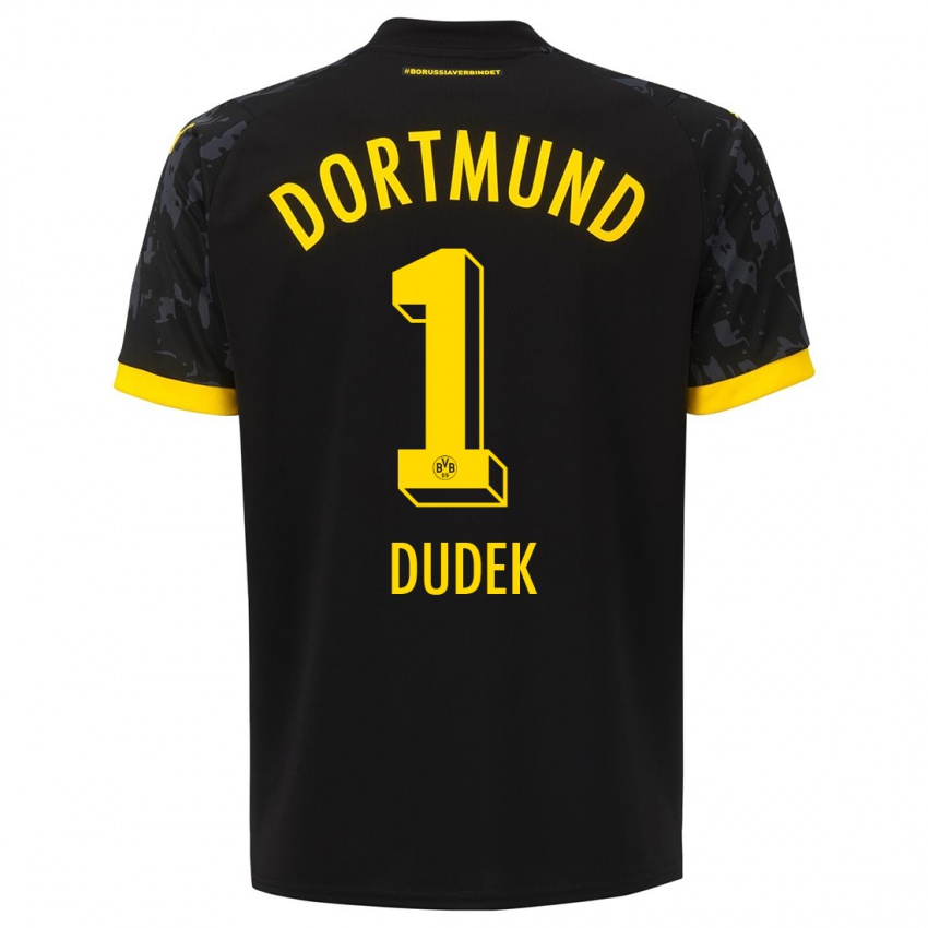 Kinder Daniel Dudek #1 Schwarz Auswärtstrikot Trikot 2023/24 T-Shirt Belgien