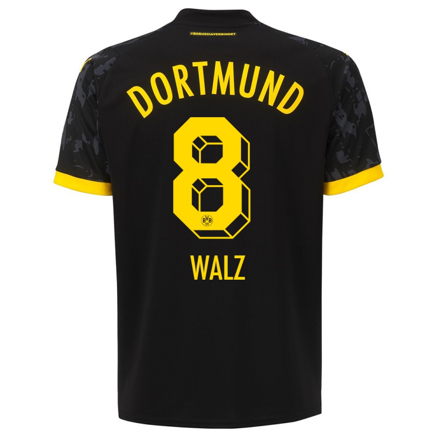 Kinderen Vasco Walz #8 Zwart Uitshirt Uittenue 2023/24 T-Shirt België