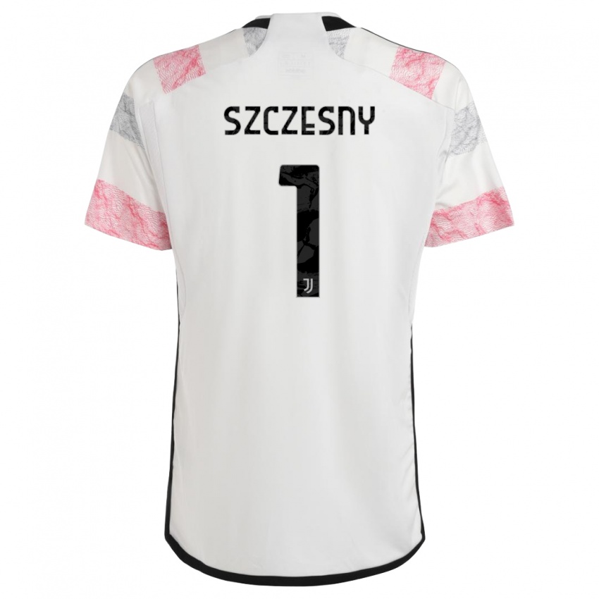 Enfant Maillot Wojciech Szczesny #1 Blanc Rose Tenues Extérieur 2023/24 T-Shirt Belgique