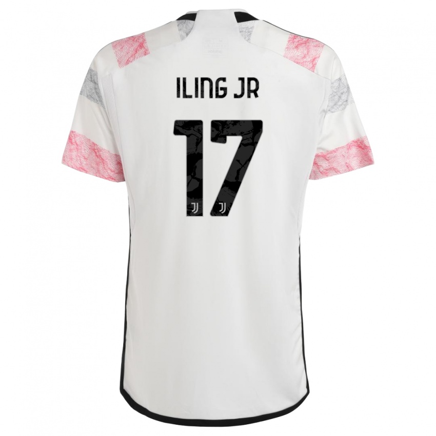 Kinder Samuel Iling-Junior #17 Weiß Rosa Auswärtstrikot Trikot 2023/24 T-Shirt Belgien