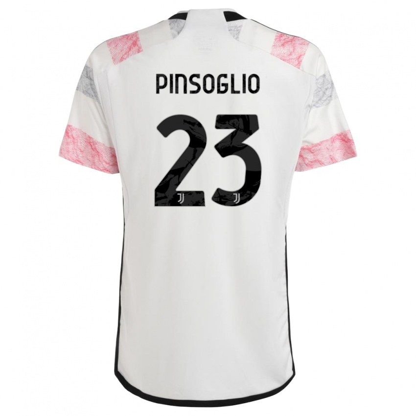 Enfant Maillot Carlo Pinsoglio #23 Blanc Rose Tenues Extérieur 2023/24 T-Shirt Belgique