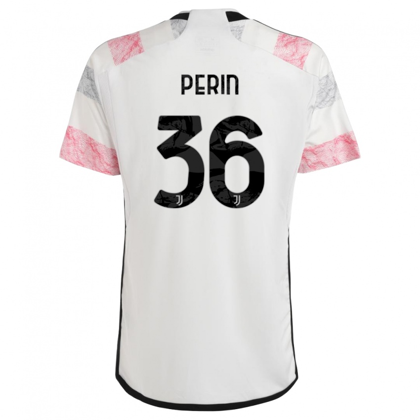 Kinderen Mattia Perin #36 Wit Roze Uitshirt Uittenue 2023/24 T-Shirt België