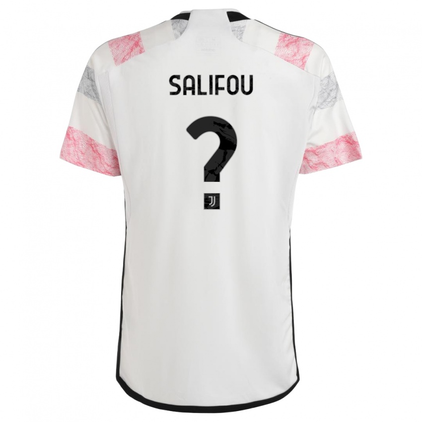 Kinderen Dikeni Salifou #0 Wit Roze Uitshirt Uittenue 2023/24 T-Shirt België
