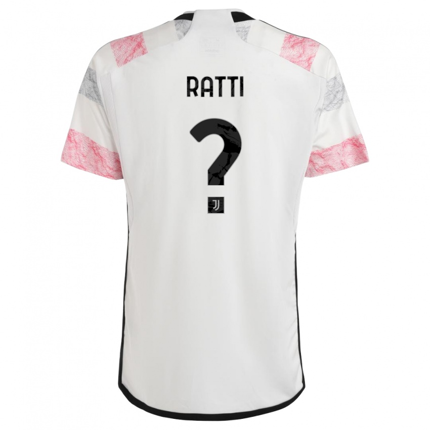 Enfant Maillot Leonardo Ratti #0 Blanc Rose Tenues Extérieur 2023/24 T-Shirt Belgique