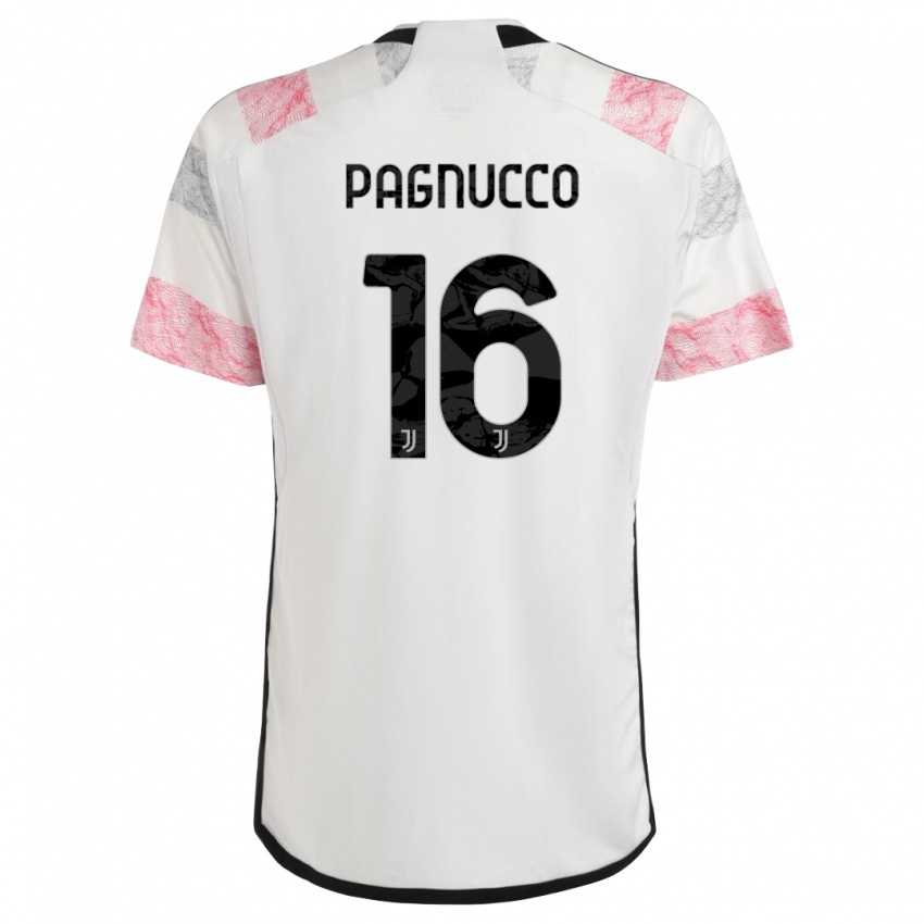 Kinderen Filippo Pagnucco #16 Wit Roze Uitshirt Uittenue 2023/24 T-Shirt België