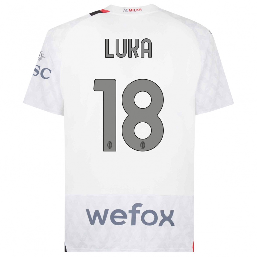 Kinder Luka Romero #18 Weiß Auswärtstrikot Trikot 2023/24 T-Shirt Belgien
