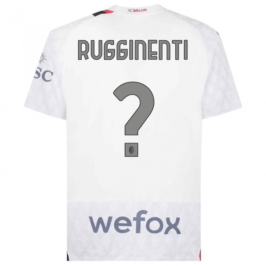 Kinderen Omar Rugginenti #0 Wit Uitshirt Uittenue 2023/24 T-Shirt België
