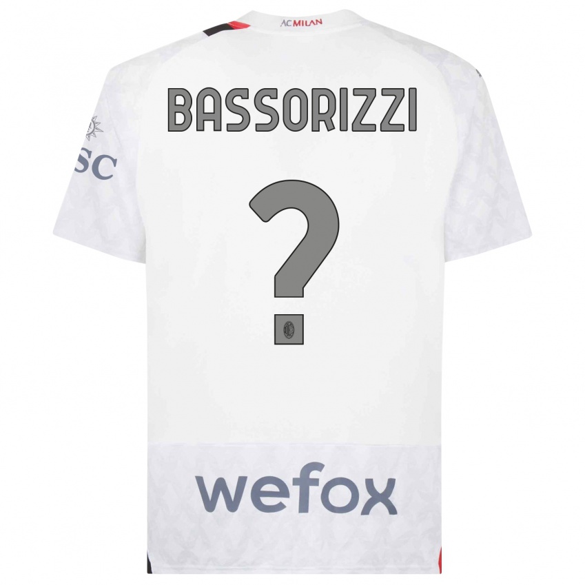 Kinder Carlo Bassorizzi #0 Weiß Auswärtstrikot Trikot 2023/24 T-Shirt Belgien