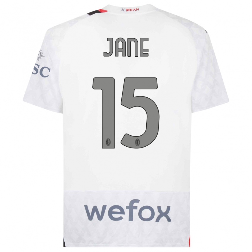 Enfant Maillot Refiloe Jane #15 Blanc Tenues Extérieur 2023/24 T-Shirt Belgique