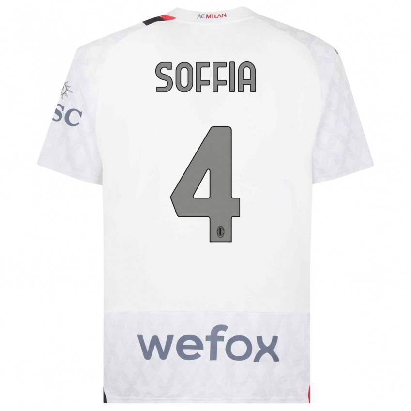 Kinder Angelica Soffia #4 Weiß Auswärtstrikot Trikot 2023/24 T-Shirt Belgien