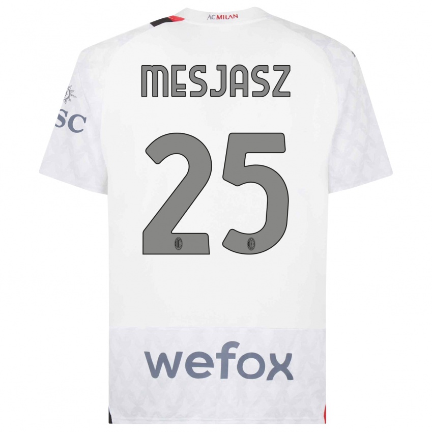Kinder Malgorzata Mesjasz #25 Weiß Auswärtstrikot Trikot 2023/24 T-Shirt Belgien