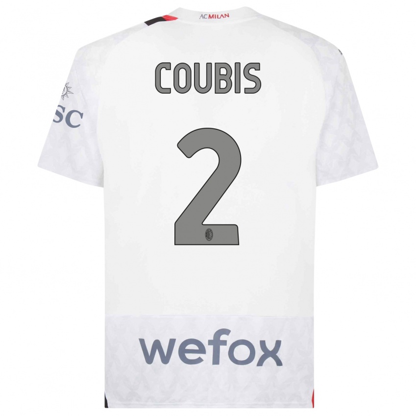 Kinderen Andrei Coubis #2 Wit Uitshirt Uittenue 2023/24 T-Shirt België