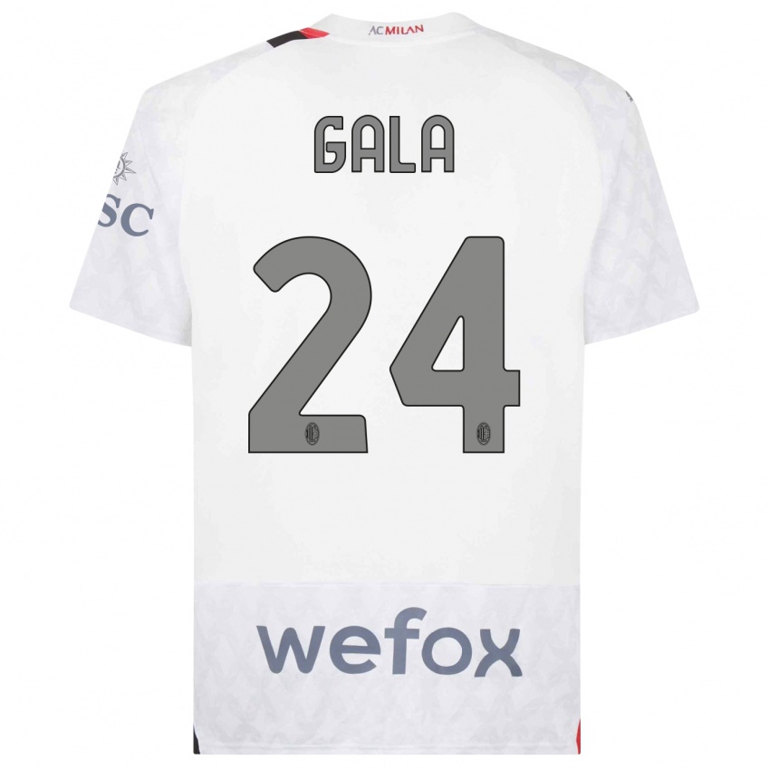 Kinder Antonio Gala #24 Weiß Auswärtstrikot Trikot 2023/24 T-Shirt Belgien