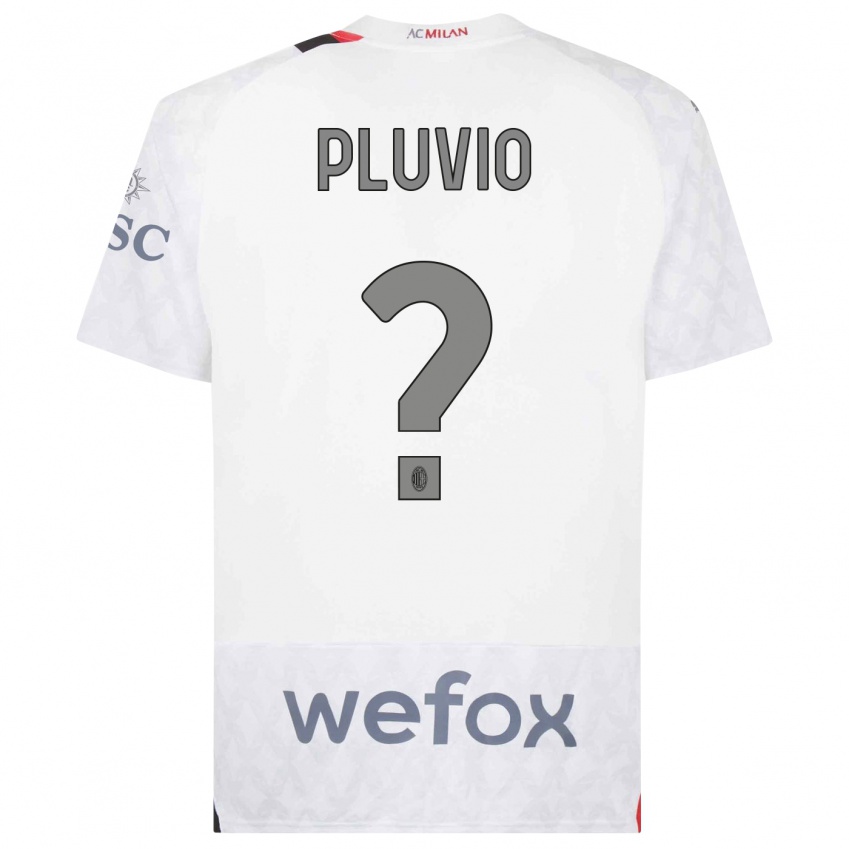 Kinder Nicholas Pluvio #0 Weiß Auswärtstrikot Trikot 2023/24 T-Shirt Belgien