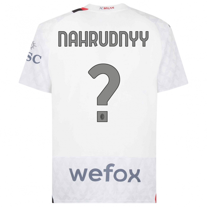 Kinder Vladislav Nahrudnyy #0 Weiß Auswärtstrikot Trikot 2023/24 T-Shirt Belgien