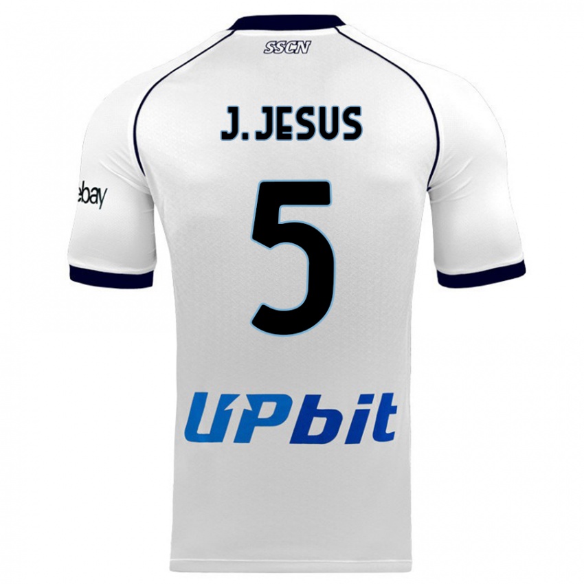 Kinder Juan Jesus #5 Weiß Auswärtstrikot Trikot 2023/24 T-Shirt Belgien