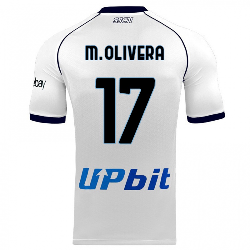 Kinderen Mathias Olivera #17 Wit Uitshirt Uittenue 2023/24 T-Shirt België