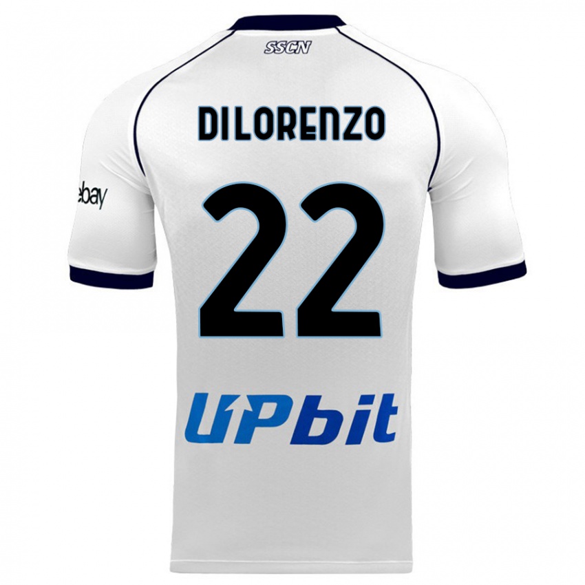 Kinder Giovanni Di Lorenzo #22 Weiß Auswärtstrikot Trikot 2023/24 T-Shirt Belgien