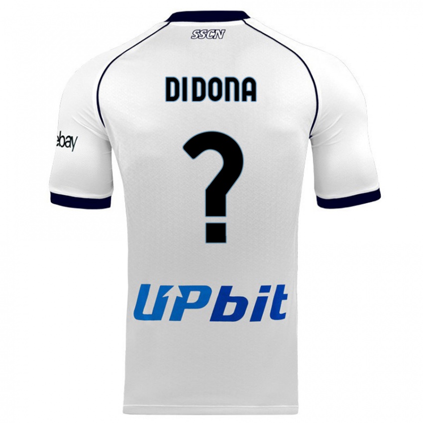 Kinder Domenico Di Dona #0 Weiß Auswärtstrikot Trikot 2023/24 T-Shirt Belgien