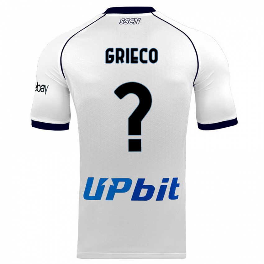 Kinder Alessandro Grieco #0 Weiß Auswärtstrikot Trikot 2023/24 T-Shirt Belgien