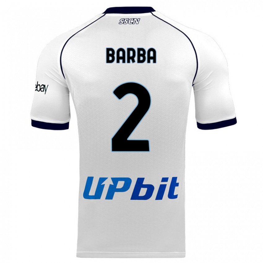 Kinder Benedetto Barba #2 Weiß Auswärtstrikot Trikot 2023/24 T-Shirt Belgien