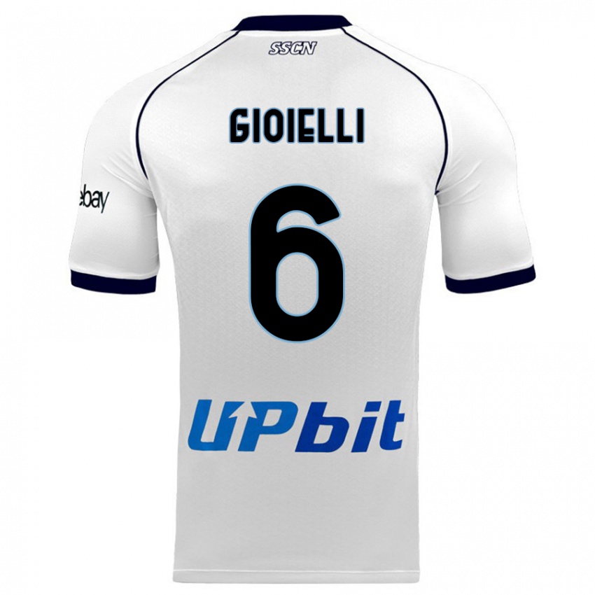 Enfant Maillot Francesco Gioielli #6 Blanc Tenues Extérieur 2023/24 T-Shirt Belgique