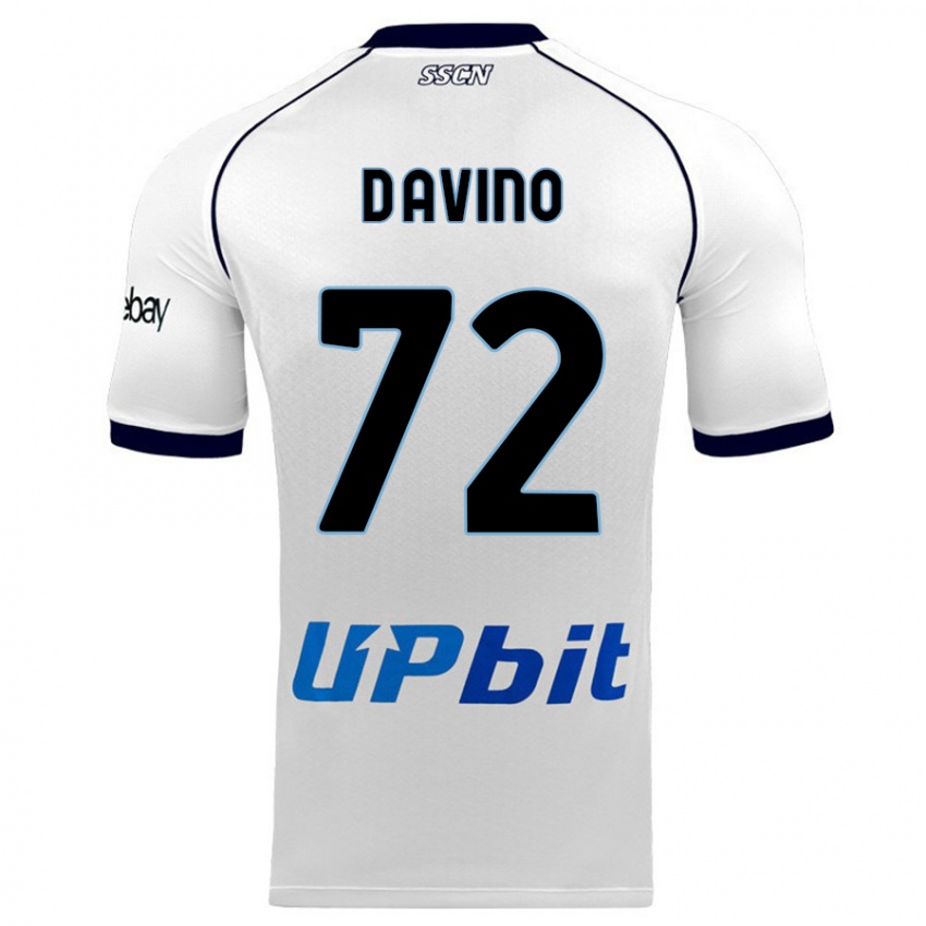 Kinder Luigi D'avino #72 Weiß Auswärtstrikot Trikot 2023/24 T-Shirt Belgien