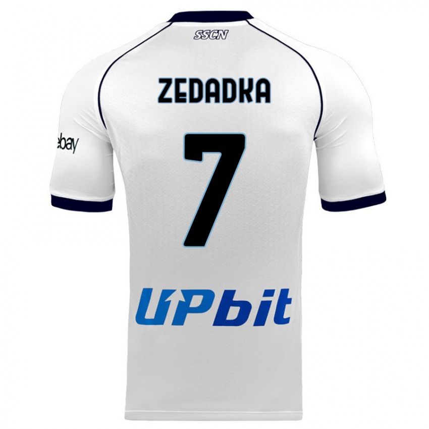 Kinder Karim Zedadka #7 Weiß Auswärtstrikot Trikot 2023/24 T-Shirt Belgien