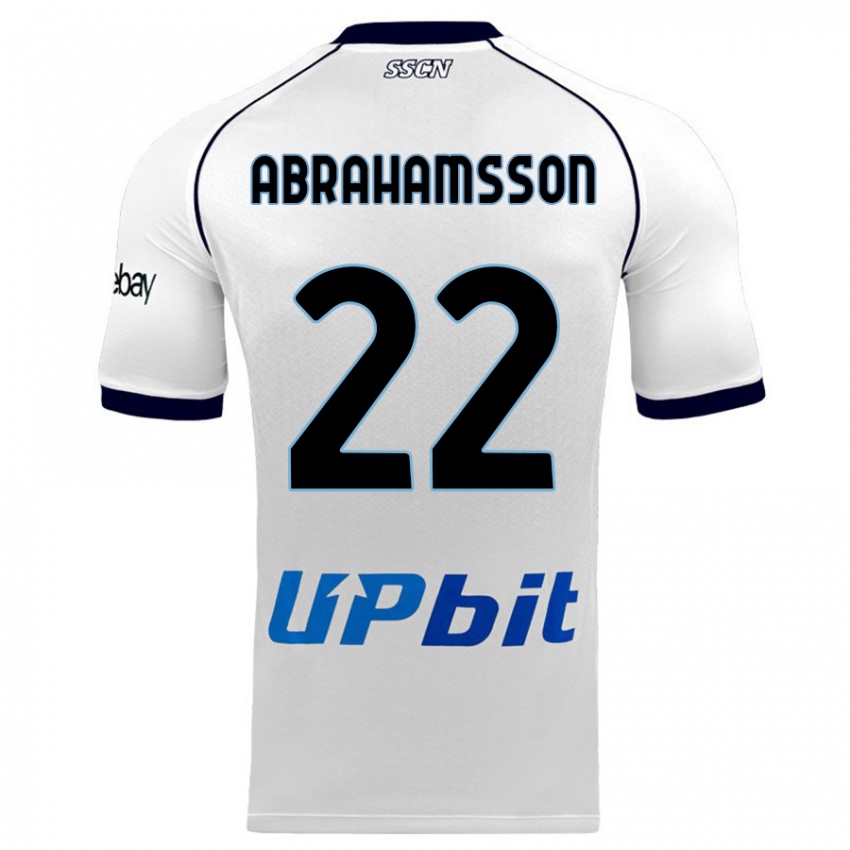Enfant Maillot Sejde Abrahamsson #22 Blanc Tenues Extérieur 2023/24 T-Shirt Belgique
