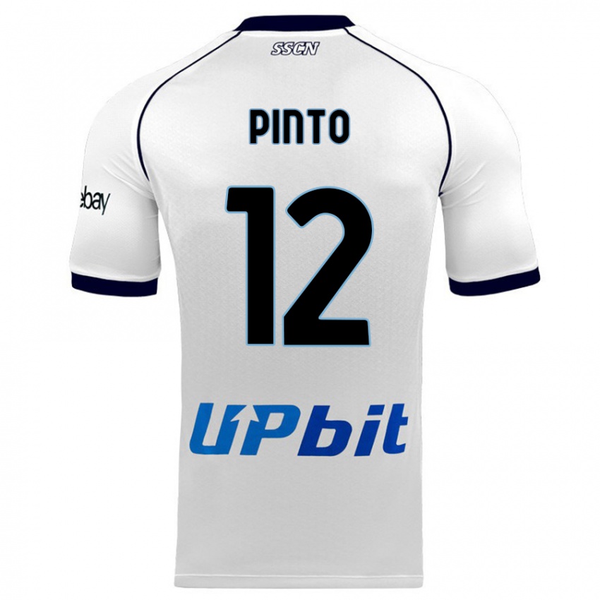 Enfant Maillot Ciro Pinto #12 Blanc Tenues Extérieur 2023/24 T-Shirt Belgique
