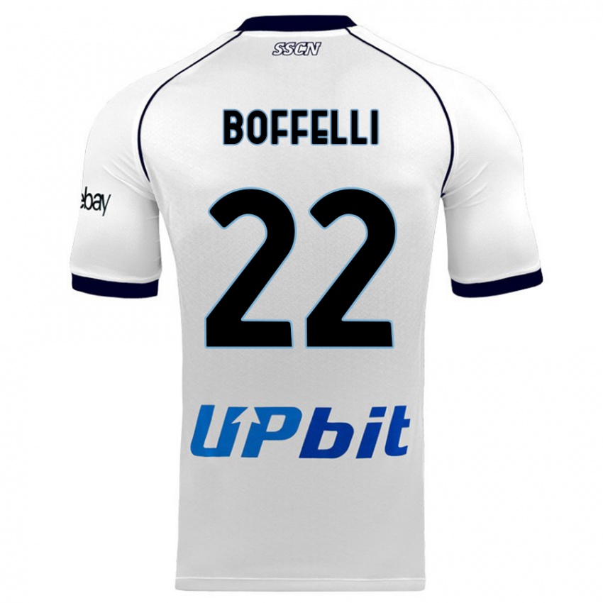 Kinder Valerio Boffelli #22 Weiß Auswärtstrikot Trikot 2023/24 T-Shirt Belgien
