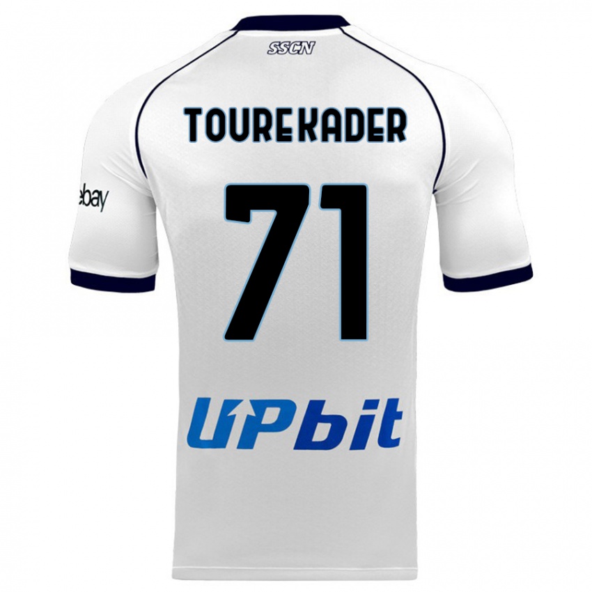Kinderen Aziz Toure Kader #71 Wit Uitshirt Uittenue 2023/24 T-Shirt België