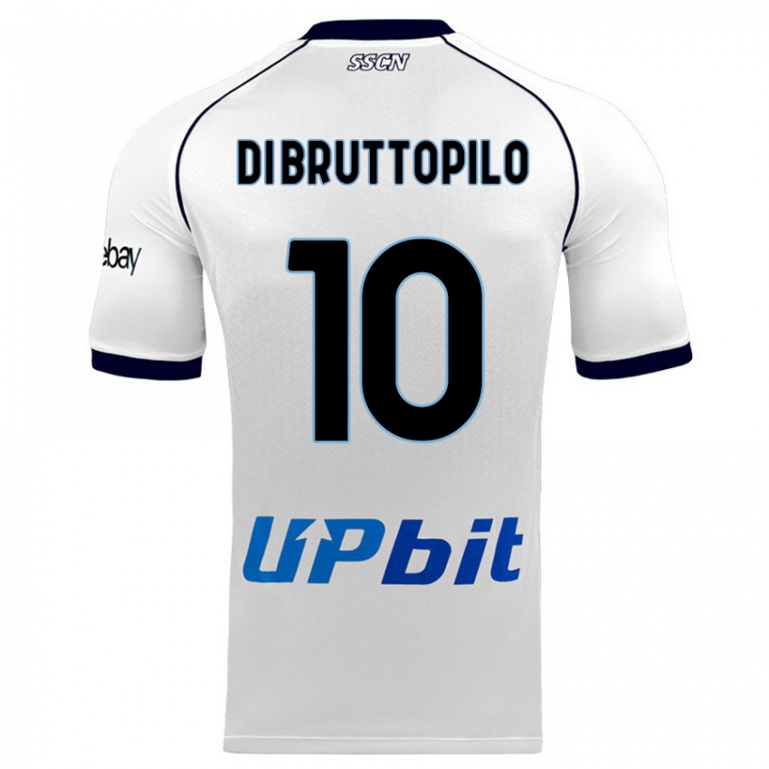 Kinderen Giuseppe Ambrosino Di Bruttopilo #10 Wit Uitshirt Uittenue 2023/24 T-Shirt België