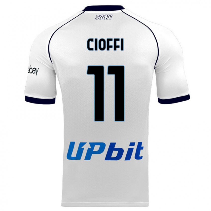 Kinderen Antonio Cioffi #11 Wit Uitshirt Uittenue 2023/24 T-Shirt België
