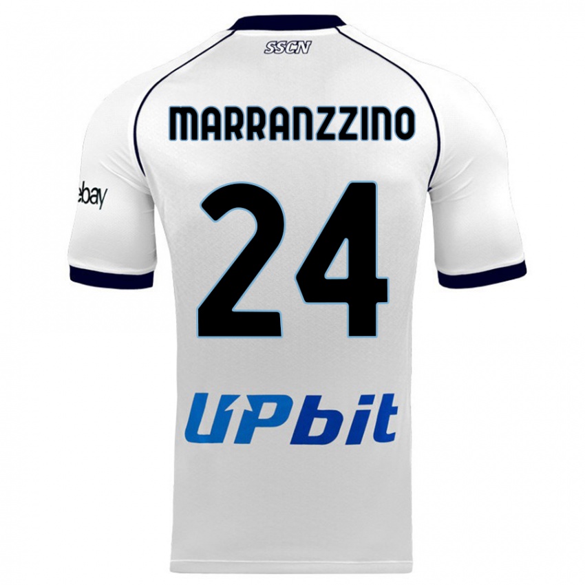 Enfant Maillot Pasquale Marranzzino #24 Blanc Tenues Extérieur 2023/24 T-Shirt Belgique