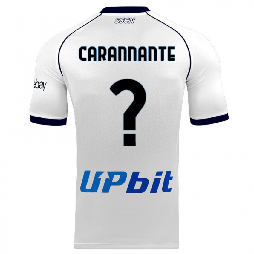 Kinder Lorenzo Carannante #0 Weiß Auswärtstrikot Trikot 2023/24 T-Shirt Belgien