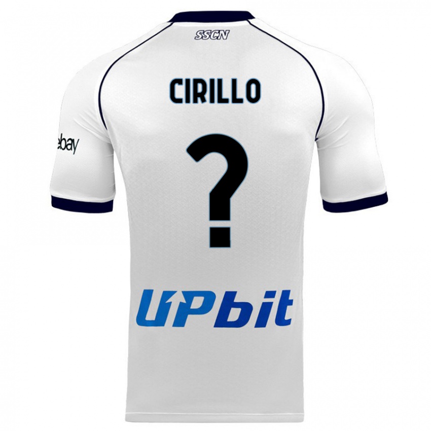 Kinderen Gioele Cirillo #0 Wit Uitshirt Uittenue 2023/24 T-Shirt België