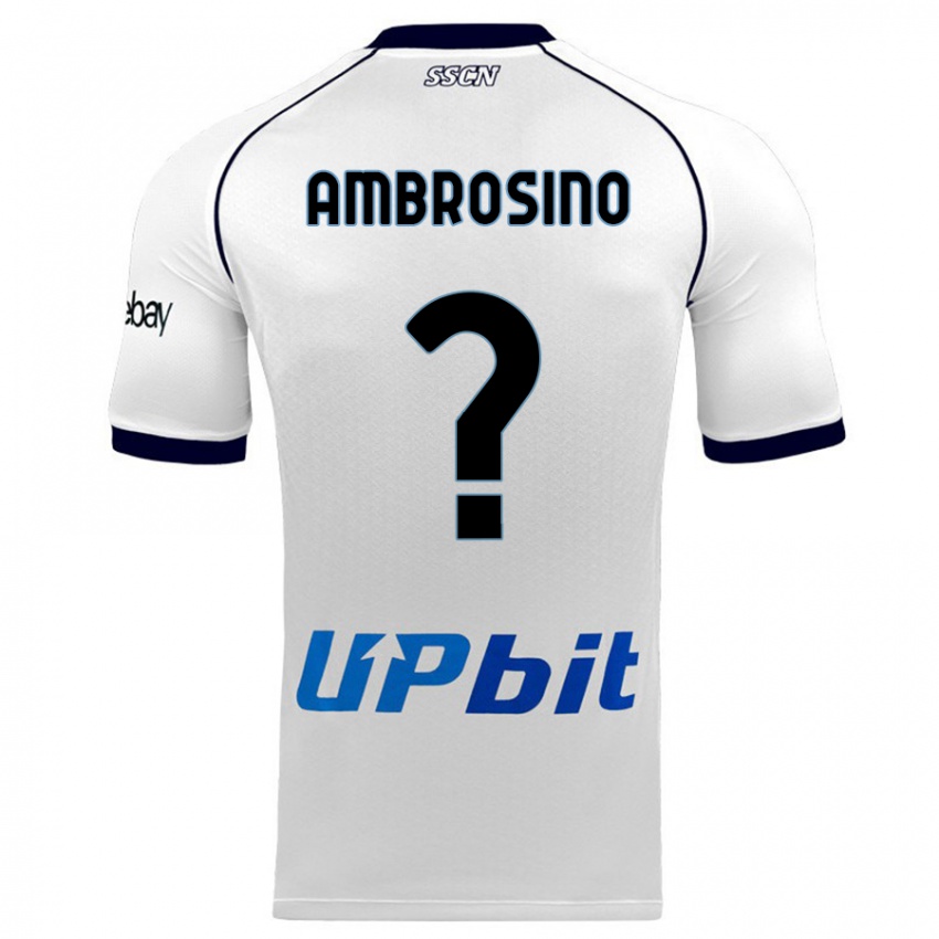 Enfant Maillot Ambrosino #0 Blanc Tenues Extérieur 2023/24 T-Shirt Belgique