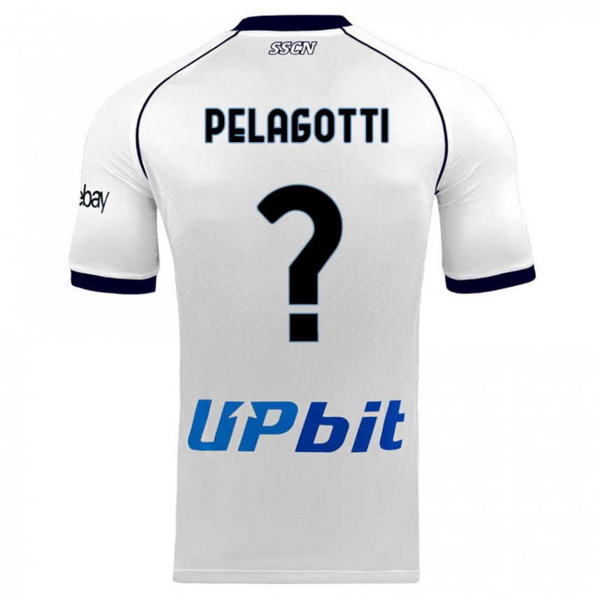 Kinder Ludovico Benjamin Pelagotti #0 Weiß Auswärtstrikot Trikot 2023/24 T-Shirt Belgien