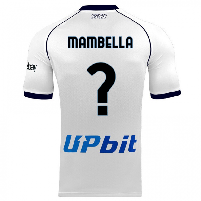 Enfant Maillot Andrea Mambella #0 Blanc Tenues Extérieur 2023/24 T-Shirt Belgique